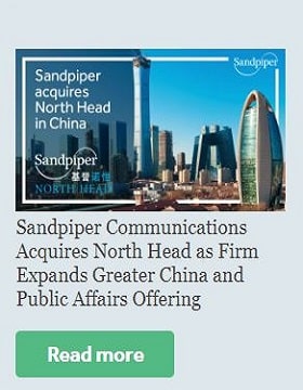 Sandpiper acquires North Head as firm expands greater China and Public affairs offering