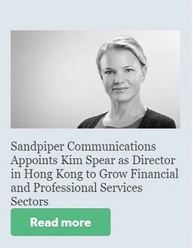 Sandpiper Communications Appoints Kim Spear as Director in Hong Kong to Grow Financial and Professional Services Sectors