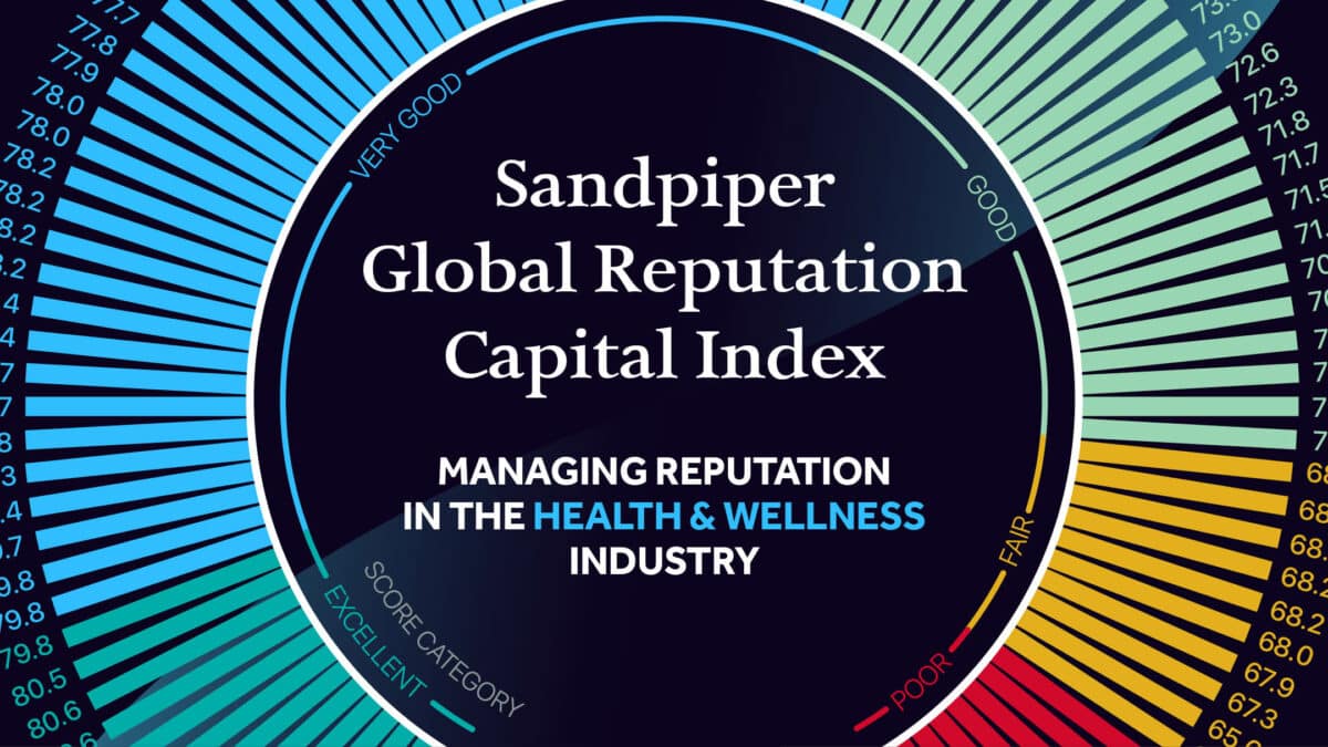 Launching Sandpiper Global Reputation Capital Index: Managing Reputation in the Health & Welness Sector Report